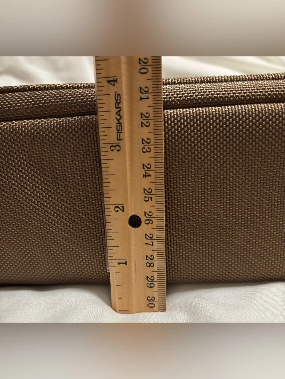 Hartmann Brown Canvas Messenger Bag with Tan Leather Trim